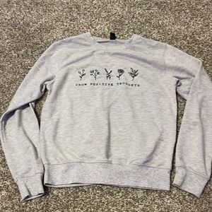light grey sweatshirt